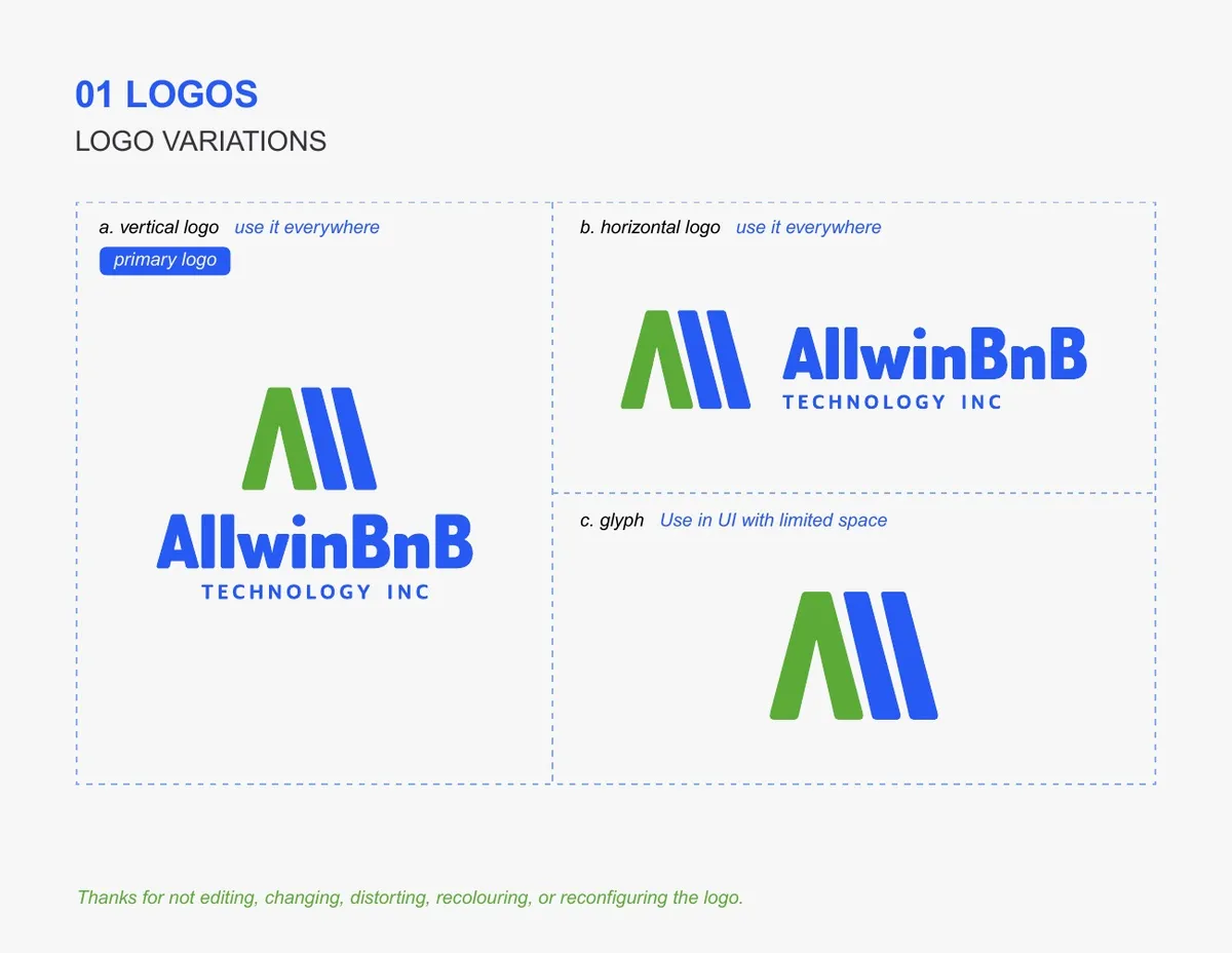 Brand guideline: vertical, horizontal and symbol-only logos