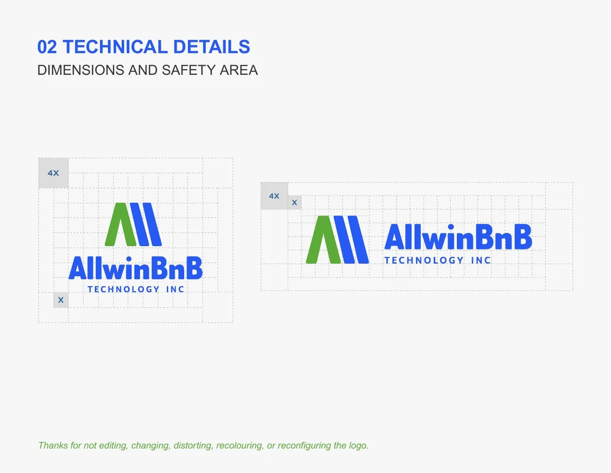 Brand guideline: dimensions and safety area