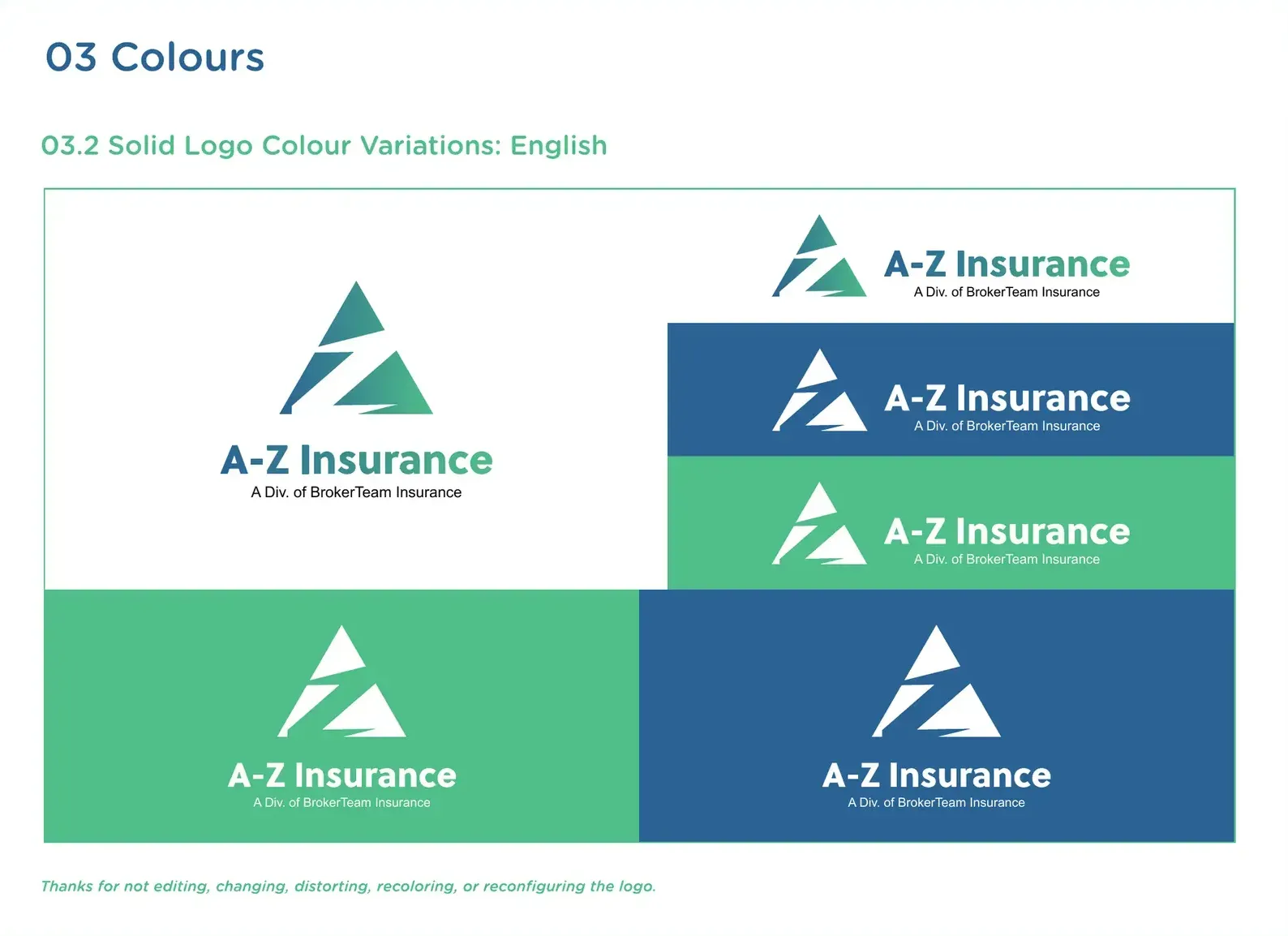 The 2022 guideline: the logo on white, blue and green