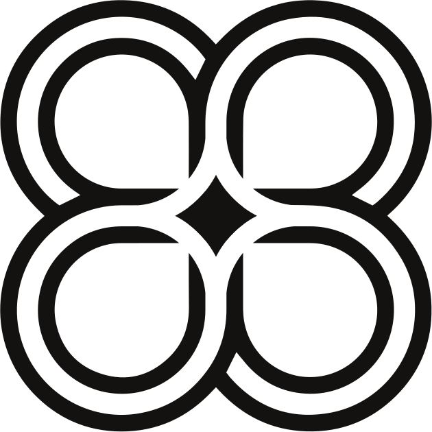 方案 D：四瓣双 B，中心一颗星
