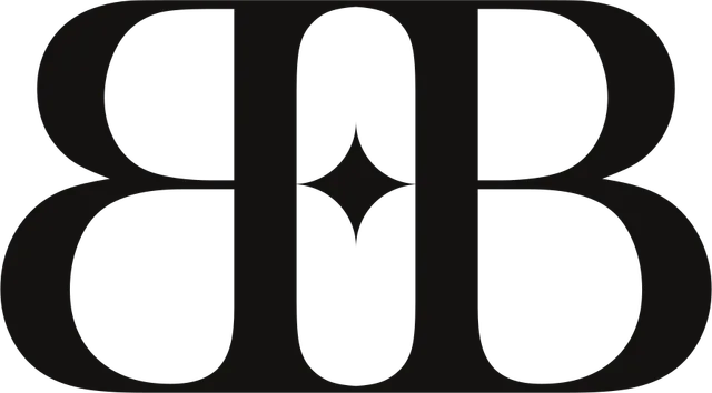 方案 E：背靠背的衬线双 B，中间一颗星