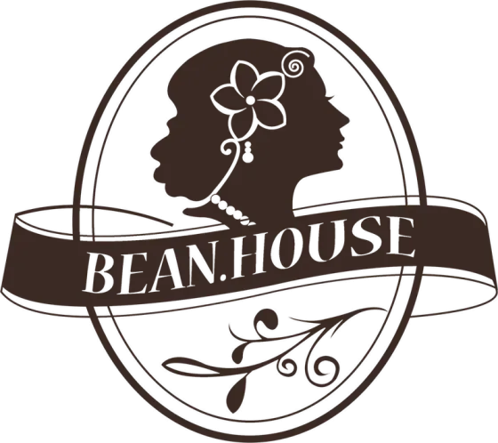 The Bean House seal: a woman’s silhouette in an oval with a BEAN.HOUSE ribbon