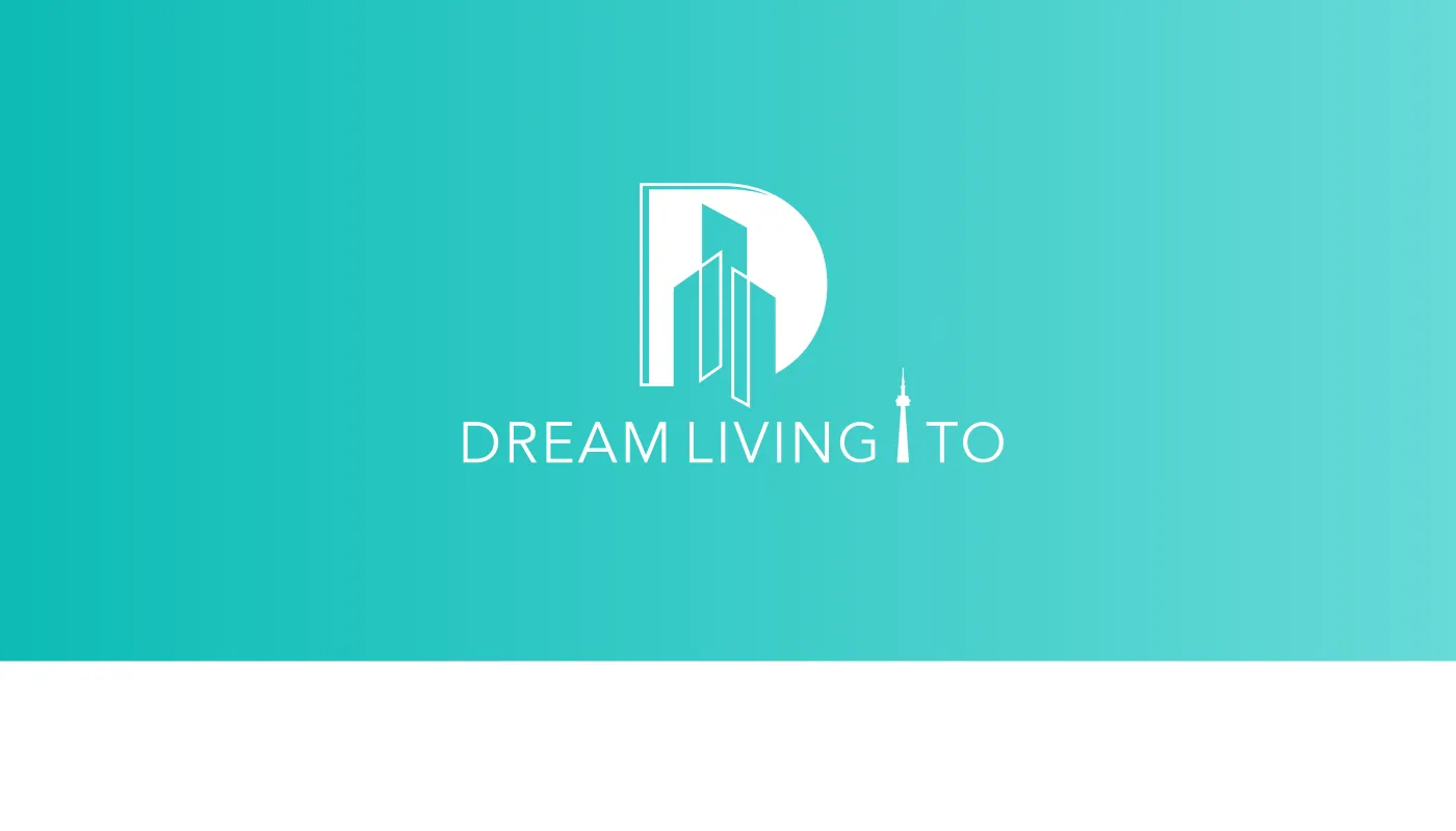 Business card back: the lockup on a Tiffany-blue gradient over a white band