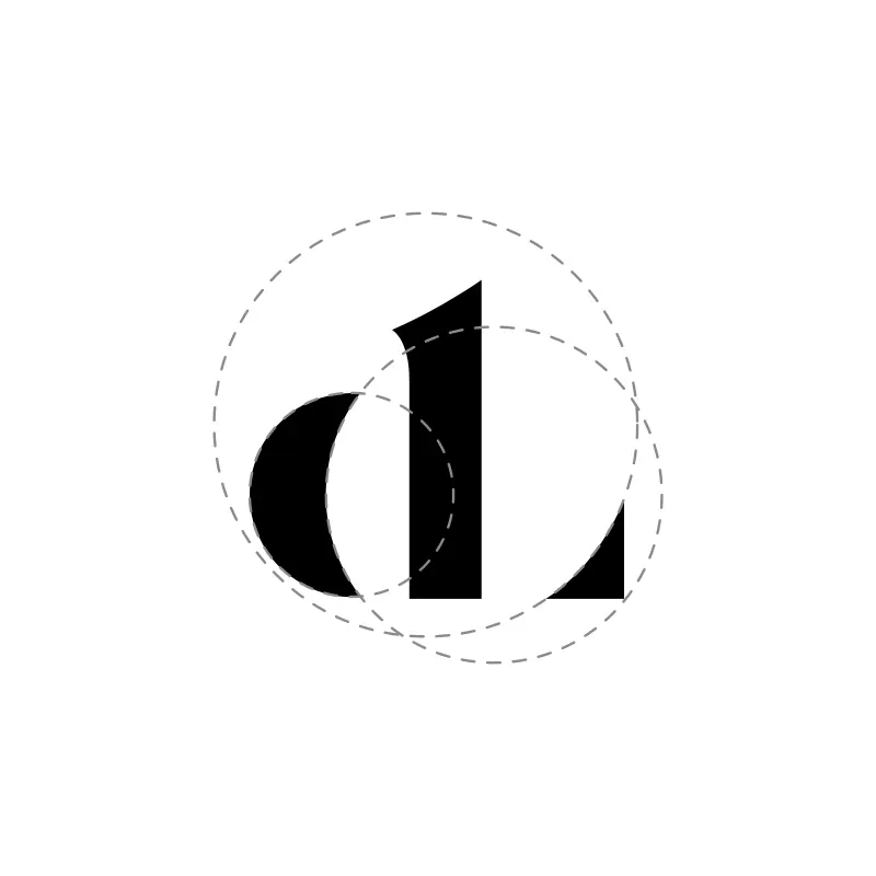 Exploration: a serif dL built on two circles