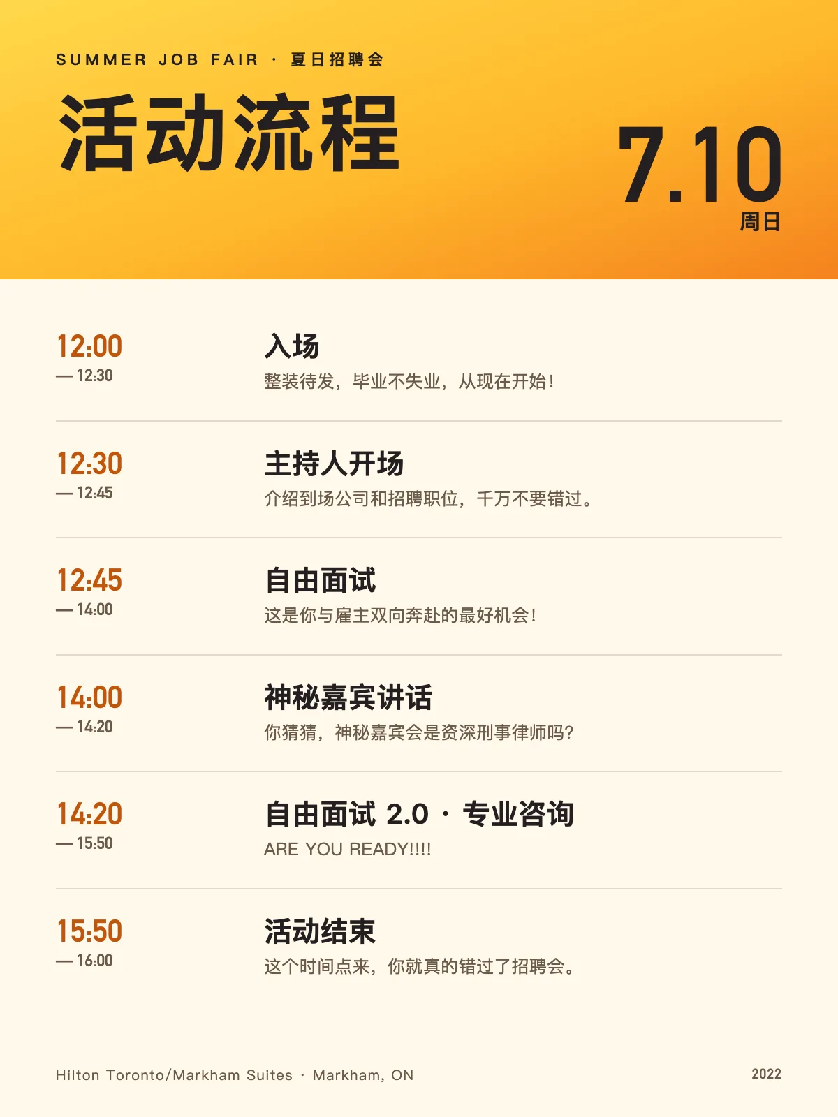 7 月 10 日活动流程