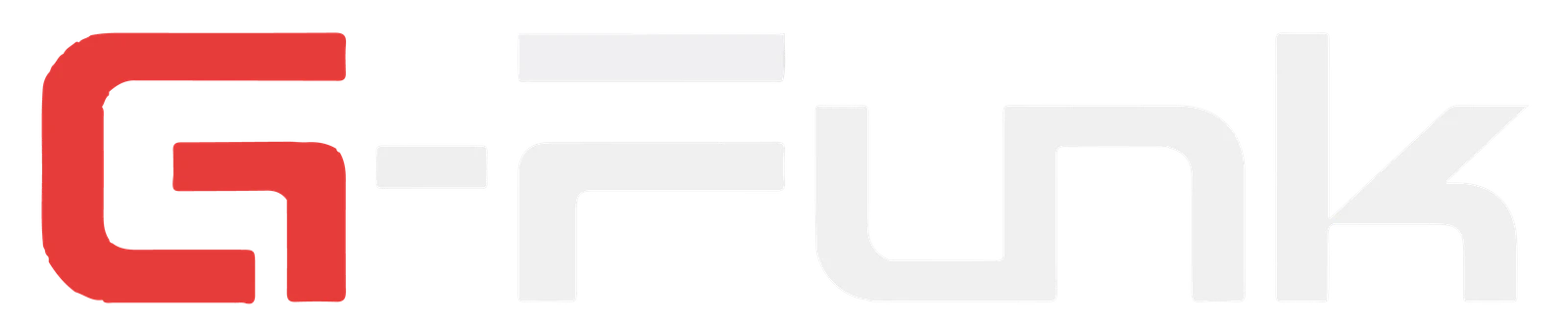 The G-Funk wordmark: a red G and a white Funk