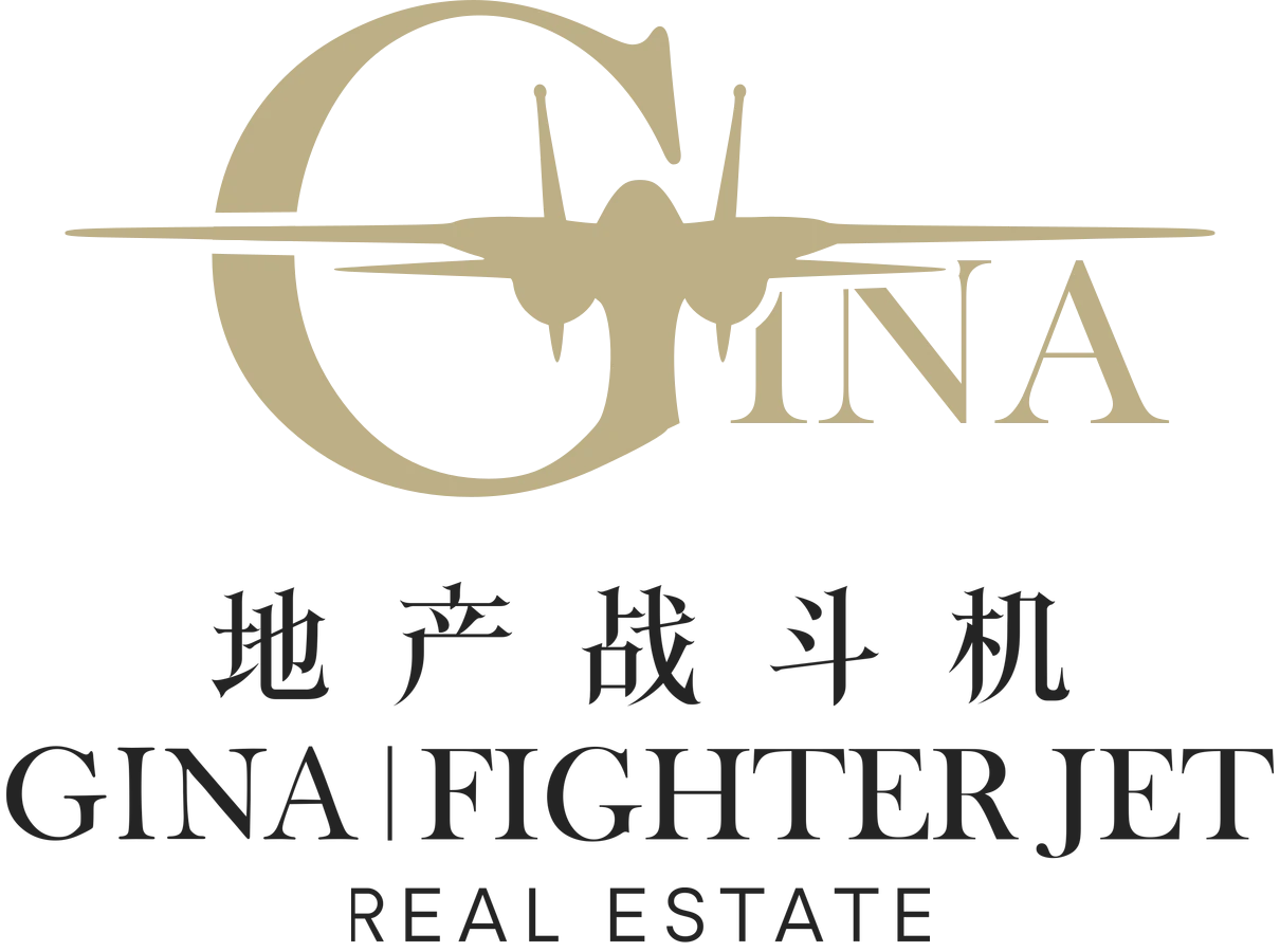 竖版标志：金色标志配深灰文字
