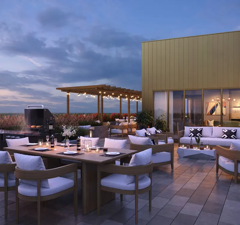 Rooftop terrace rendering