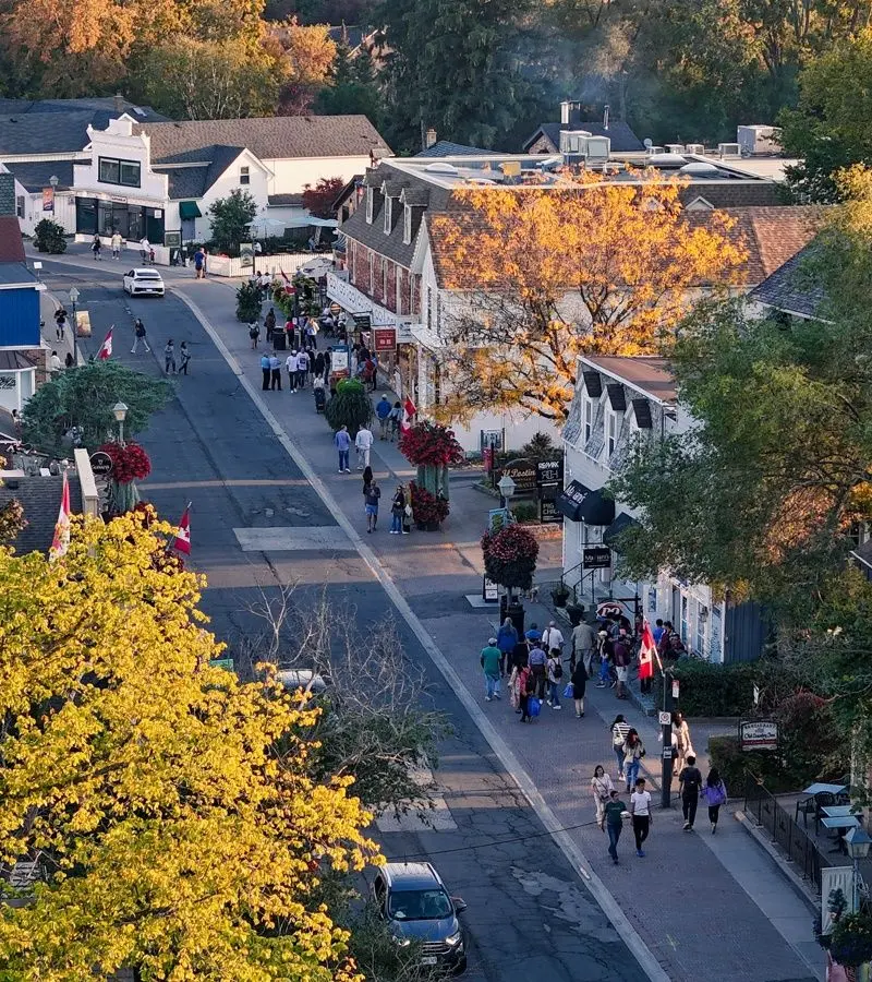 Main Street Unionville from above, September 2023