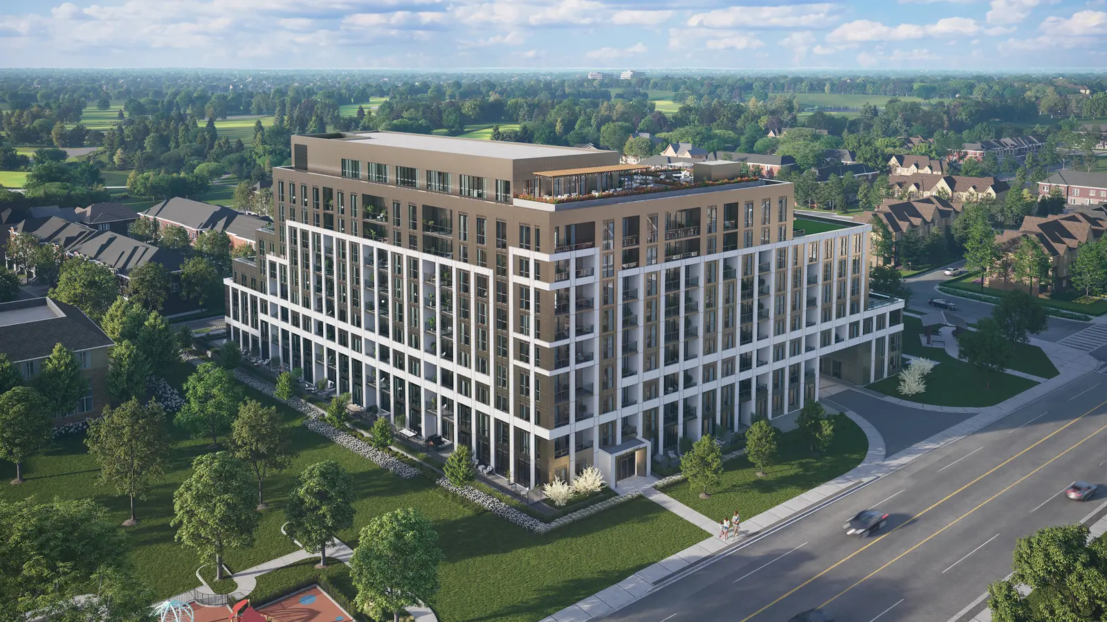 Aerial rendering of The Unionville