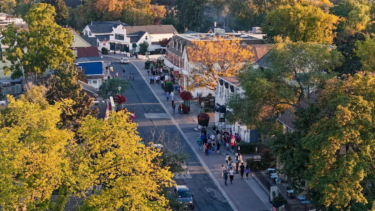 Main Street Unionville from above, September 2023