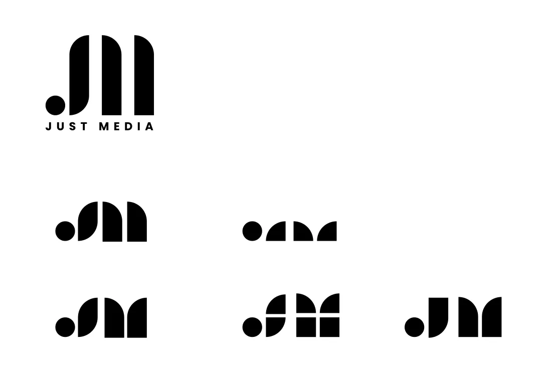 Logo explorations from 2022: the JM at different proportions and spacings