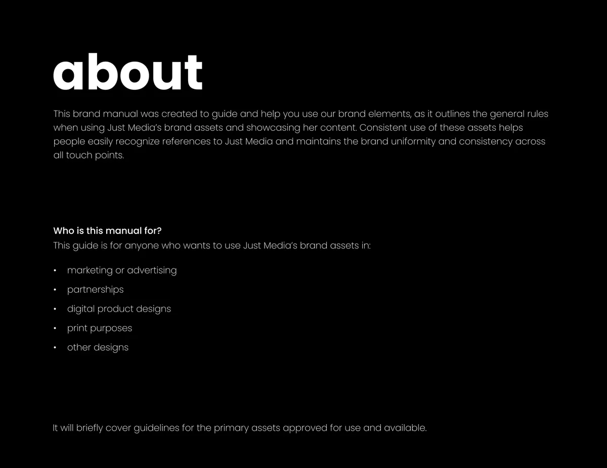 Brand guide: what the manual is for and who it is for