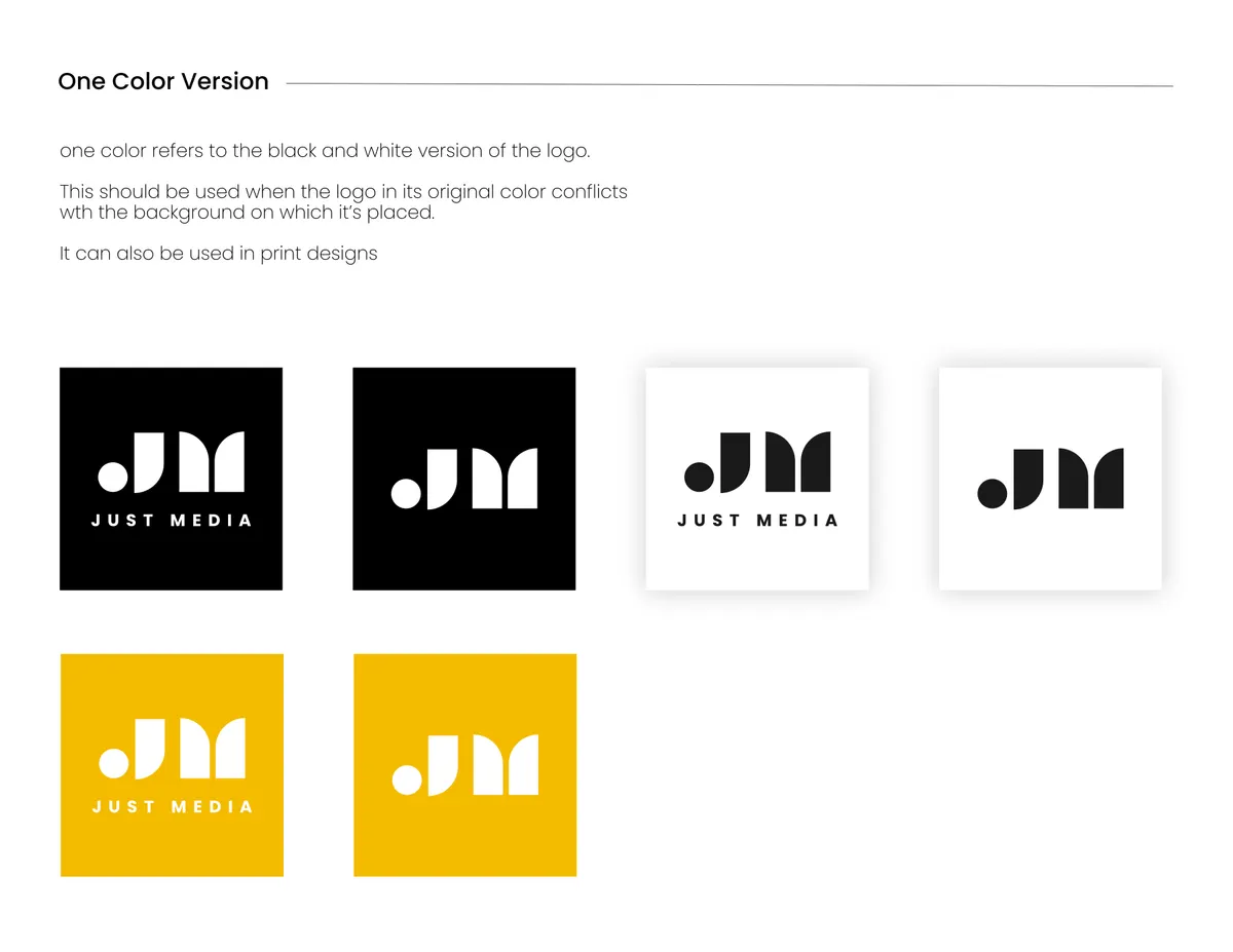 Brand guide: one-colour versions