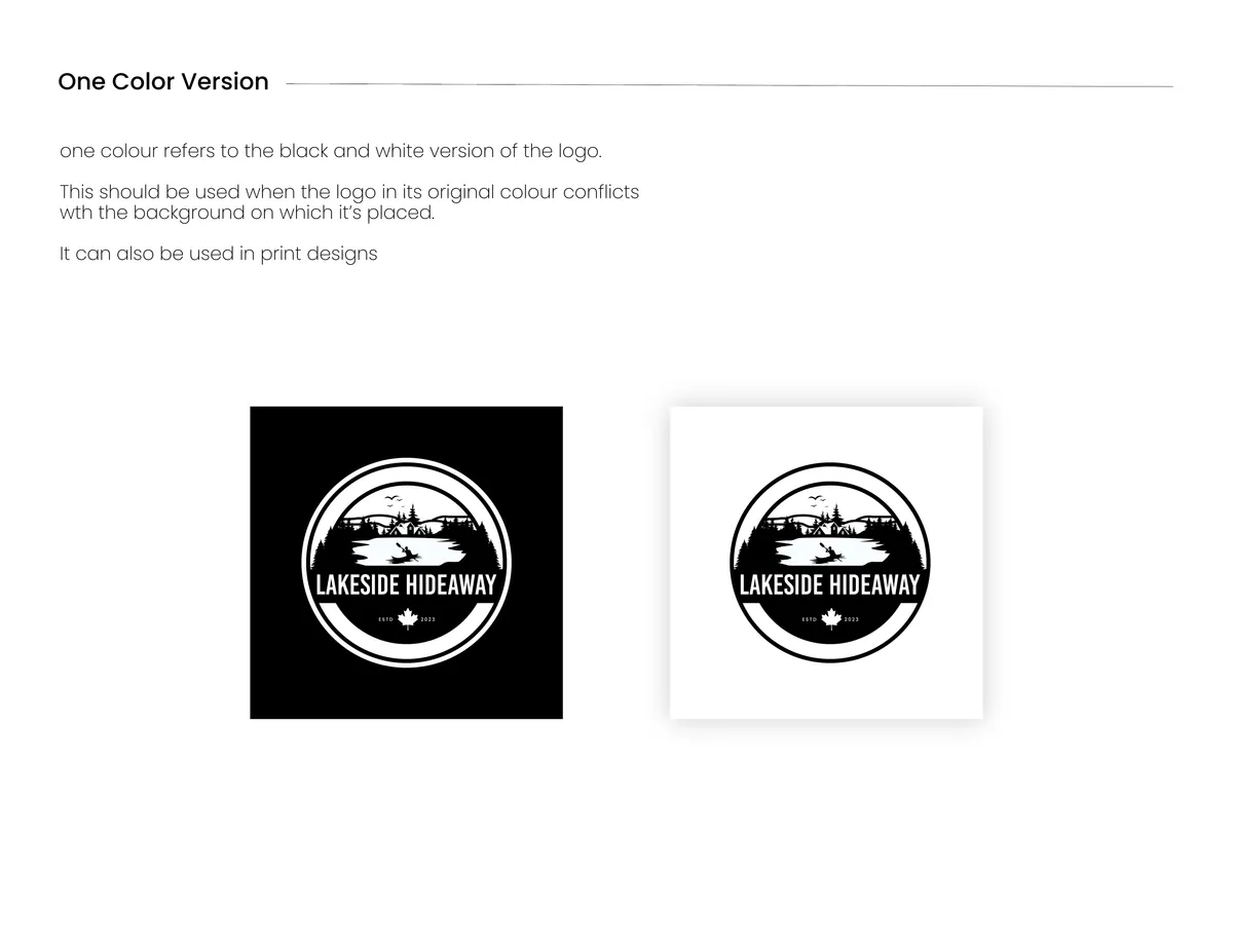 Brand manual: the one-colour version