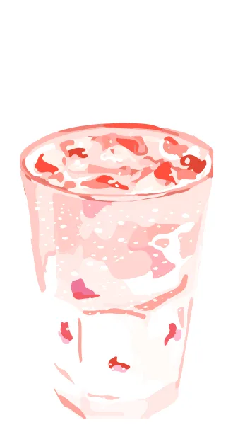 Menu illustration: Rose Sparkling Water