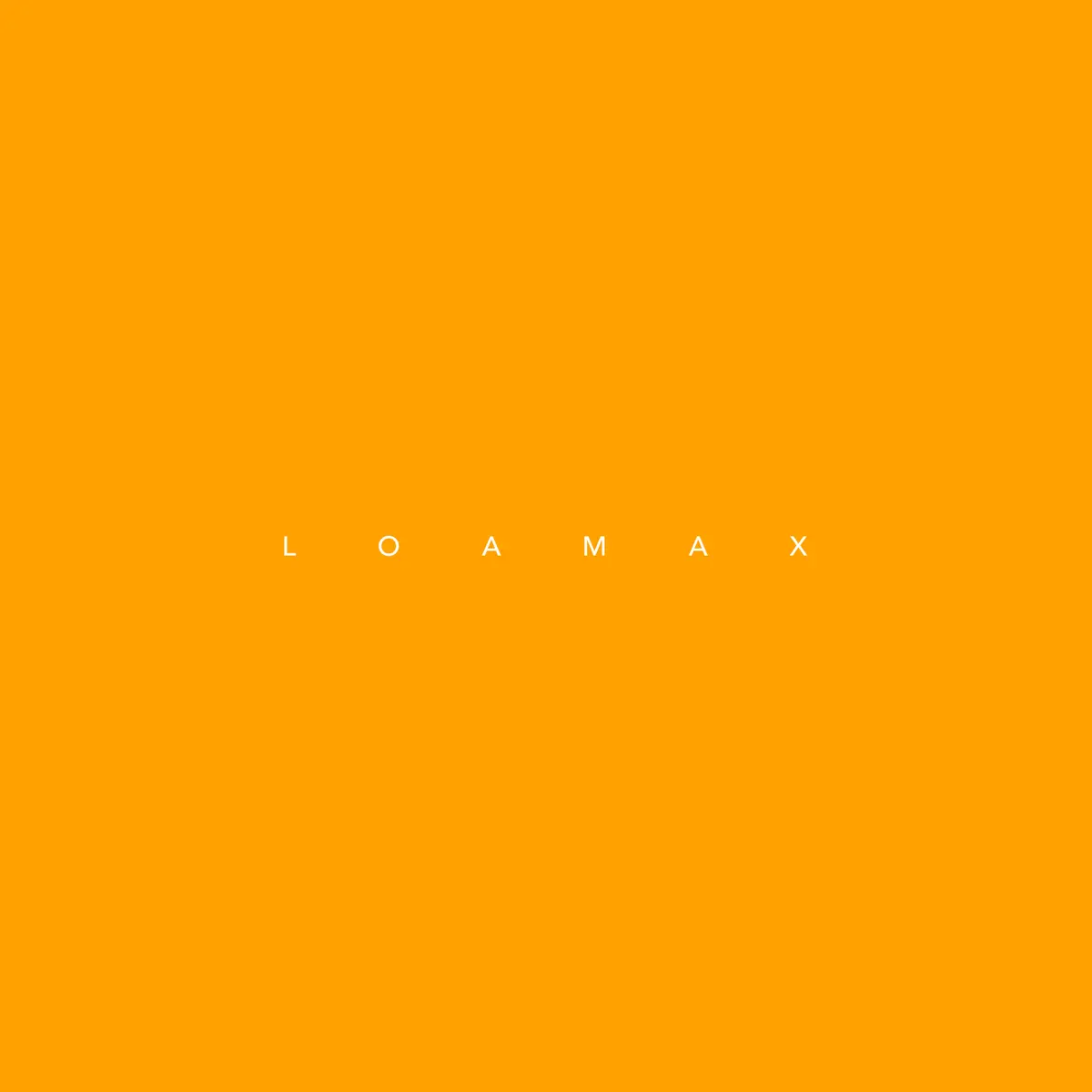 Guide fly page: LOAMAX spaced out on solid orange
