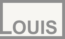 The 2018 record of the LOUIS logo on the studio’s logo sheet, 226 × 135 px, in grey