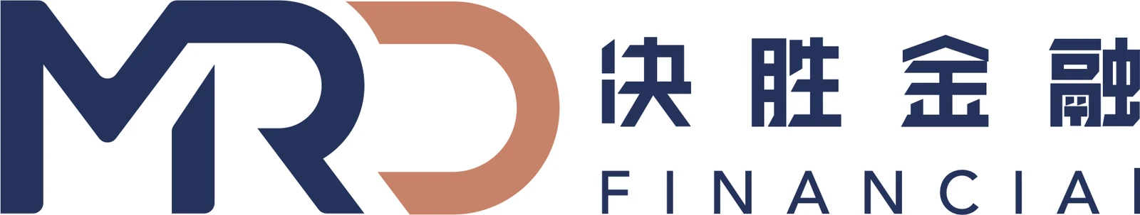 Horizontal lockup: the MRD mark beside 决胜金融 and FINANCIAL
