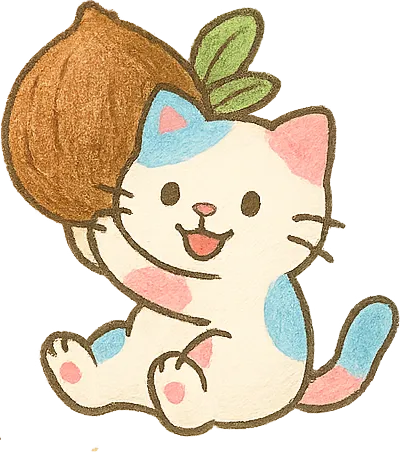 抱着椰子的猫
