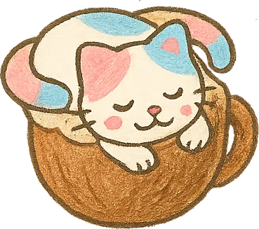 蜷在椰壳杯里睡觉的猫