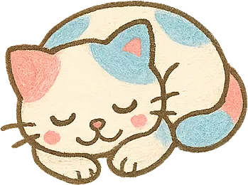 蜷成一团睡觉的猫