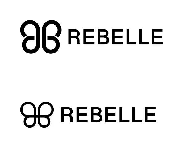 工作稿：以 Rebelle 为名的双 B 环形标志