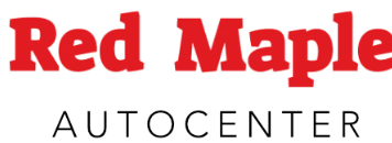 Red Maple 粗衬线字标与疏排的 AUTOCENTER