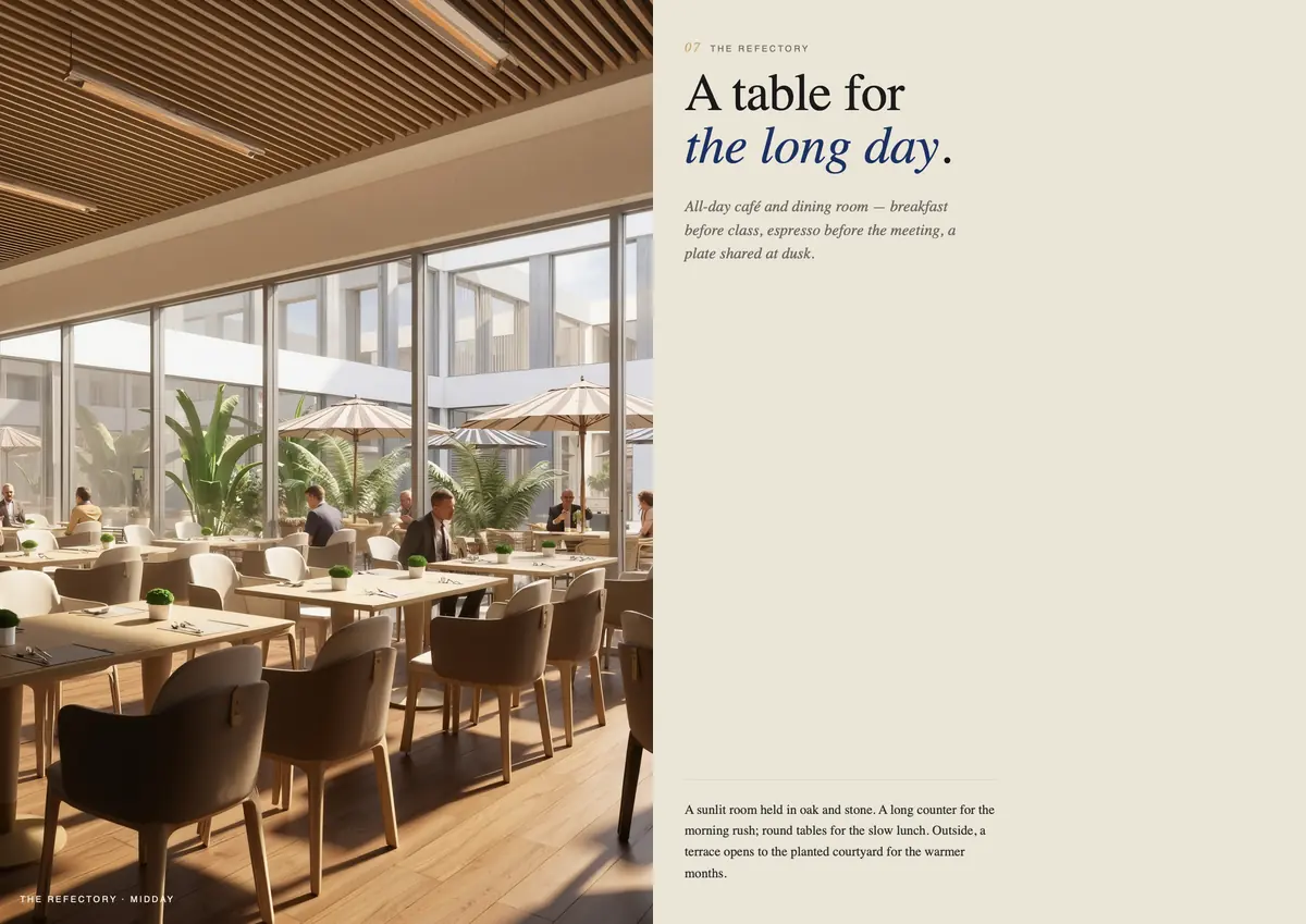 Refectory spread: “A table for the long day”