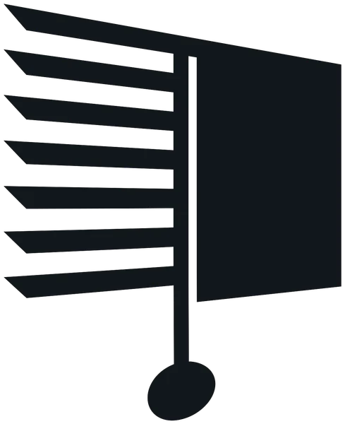 An early icon study: a blind half open, its cord hanging