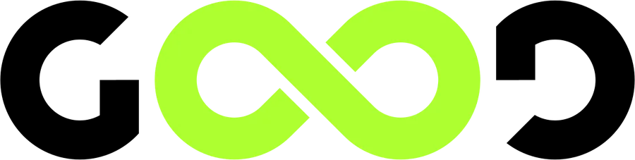 GOOD with its O’s drawn as one infinity sign