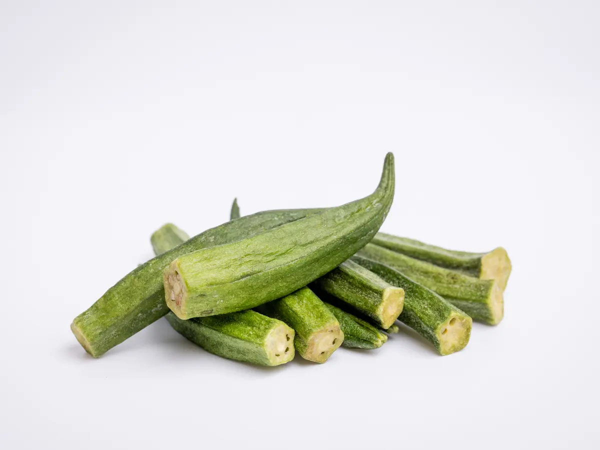 Okra crisp, product photograph