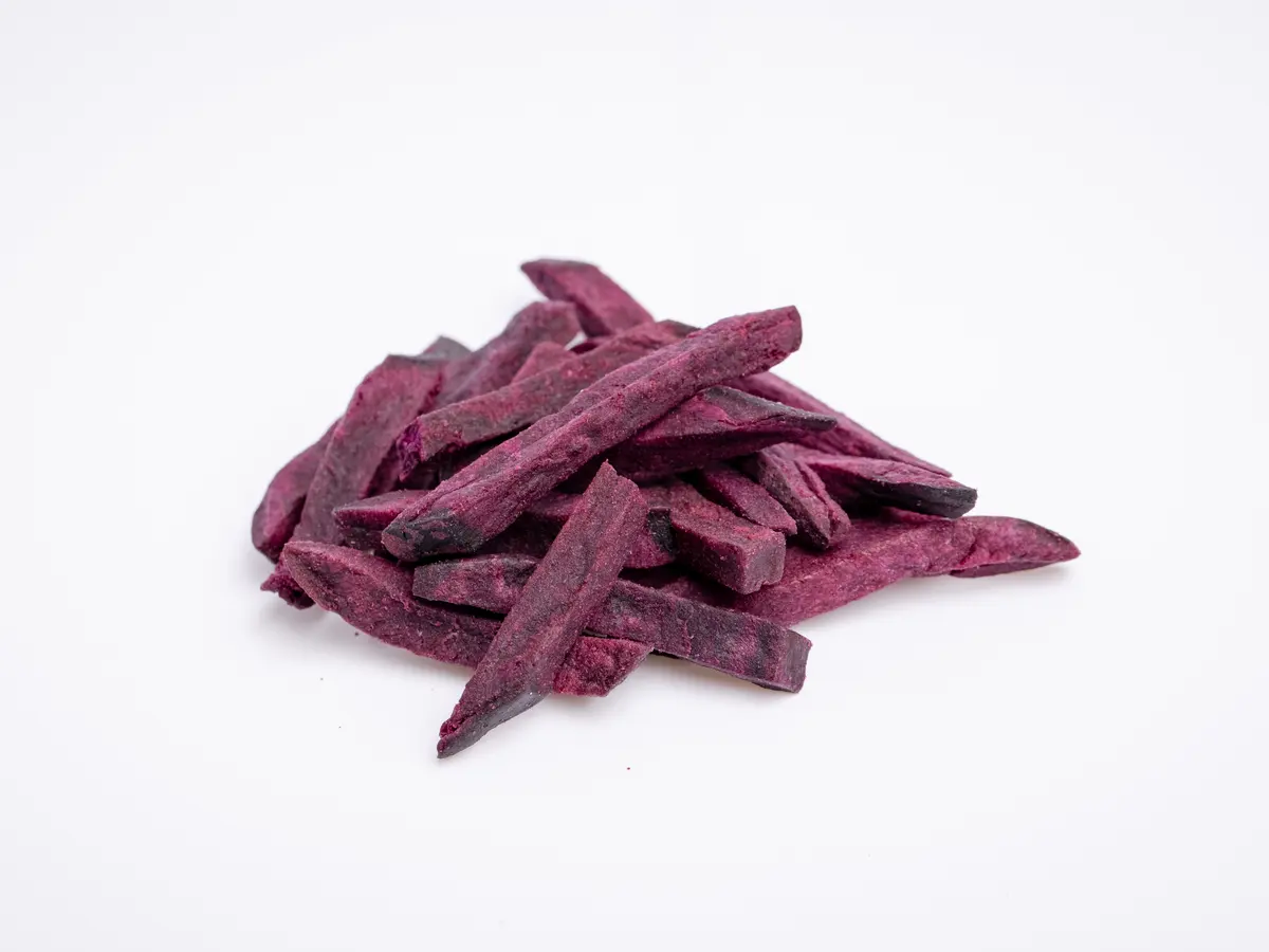 Purple sweet potato crisp, product photograph
