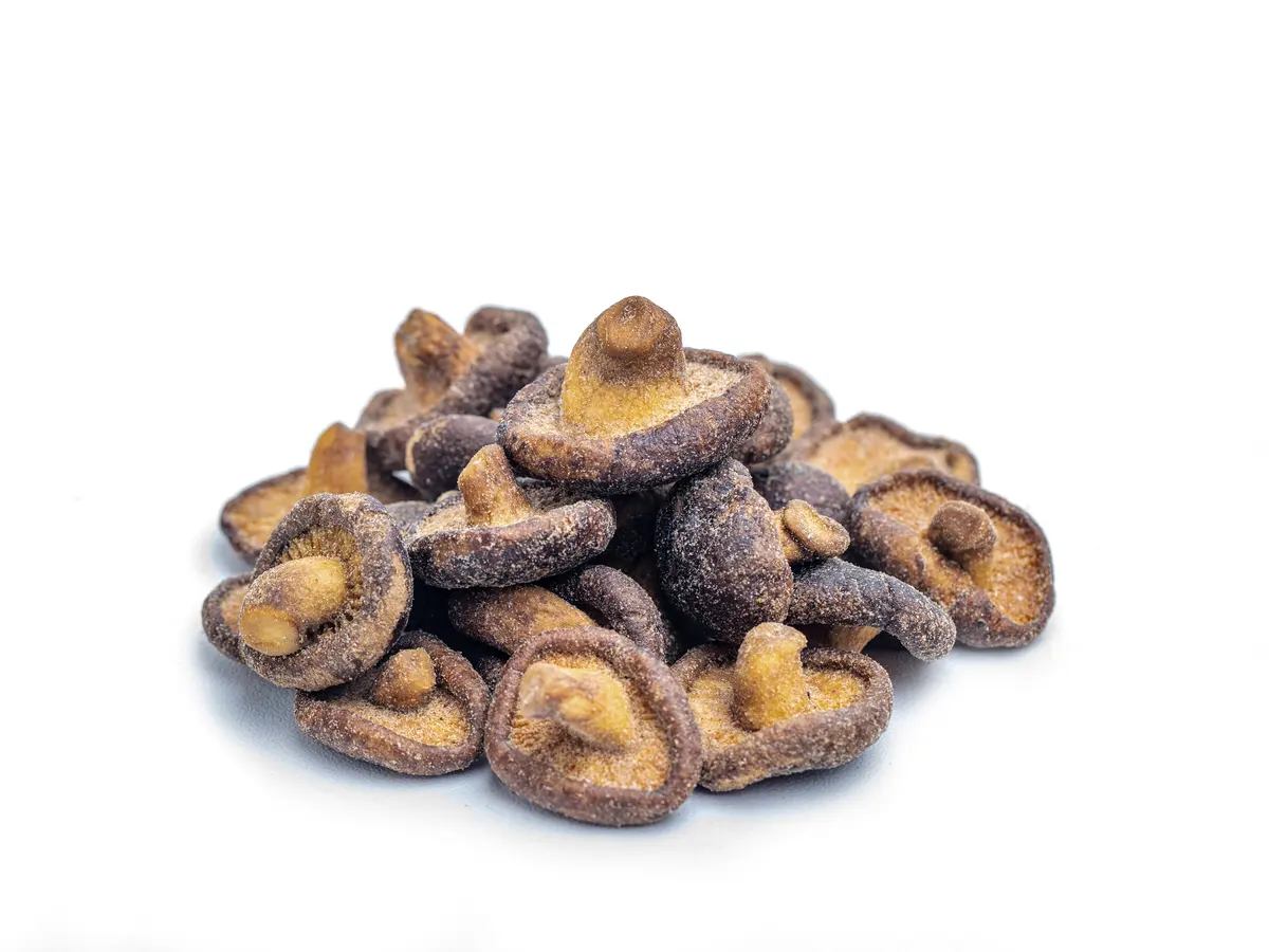Shiitake mushroom crisp, product photograph