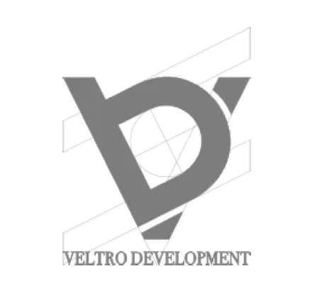 The other 2018 direction on the same page: a rotated D inside a V, construction lines still showing