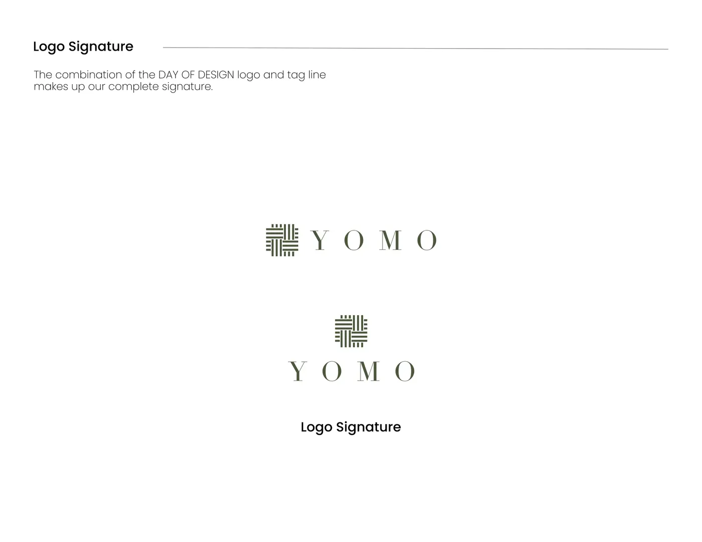 Manual: the logo signature page